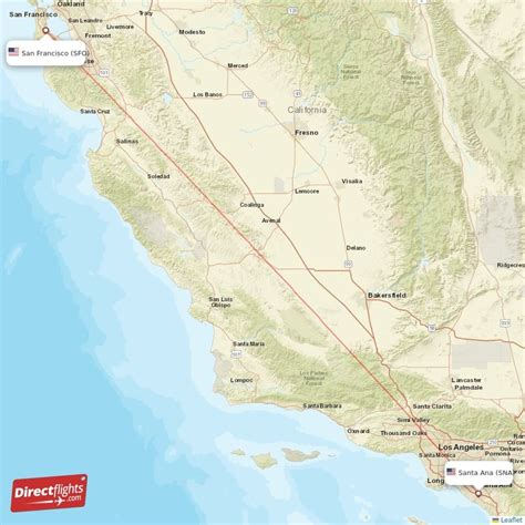 sfo to sna flight time|Distance from San Francisco to Santa Ana (SFO – SNA) 